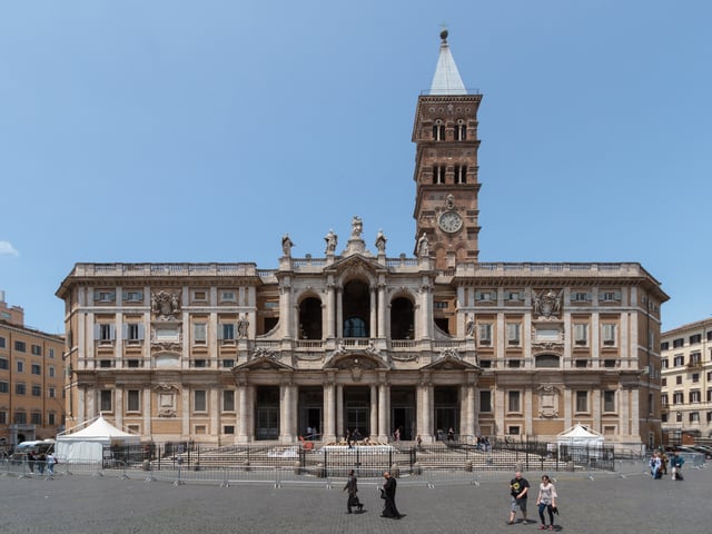 Basilica di Santa Maria Maggiore, it is one of the four Papal major basilicas and it has numerous architectural styles, built between 4th century and 1743.
