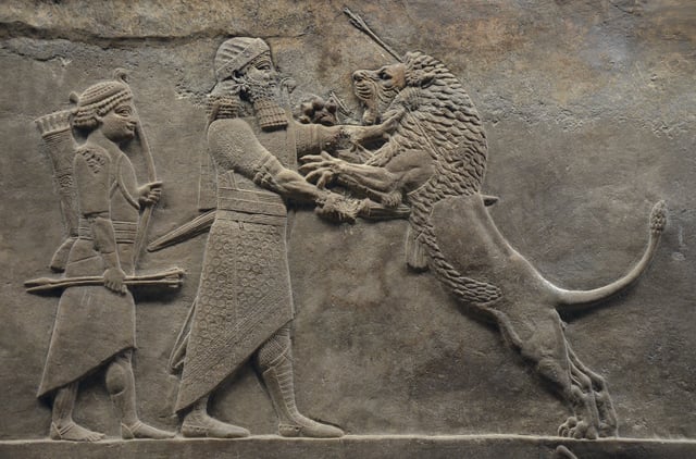 Part of the Lion Hunt of Ashurbanipal, c. 645–635 BC
