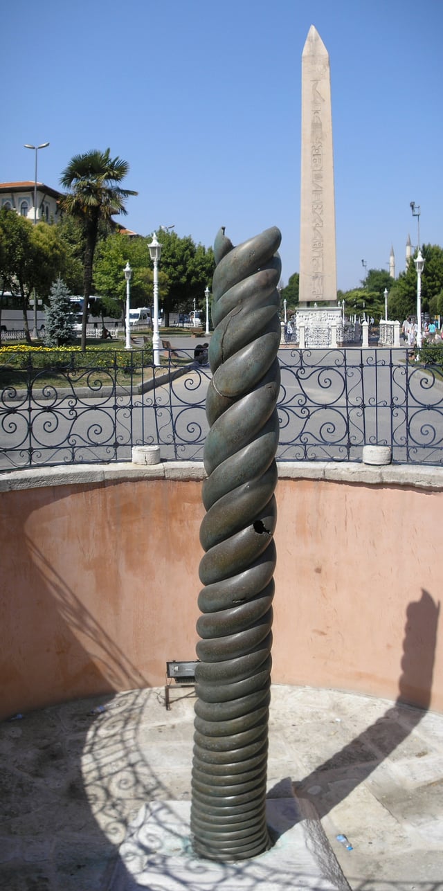 The Serpent Column, a monument dedicated by the victorious Allies