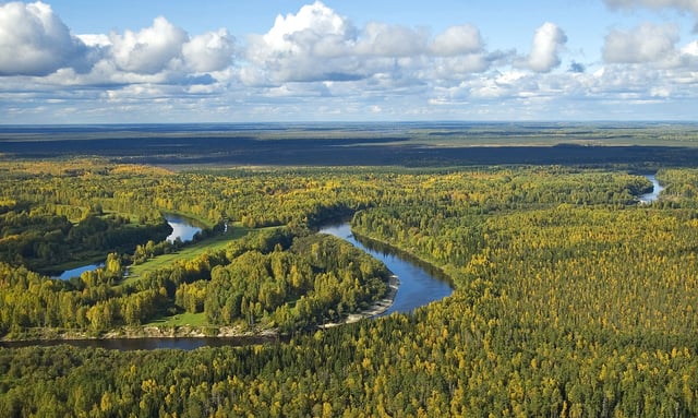 Vasyugan River in the southern West Siberian Plain