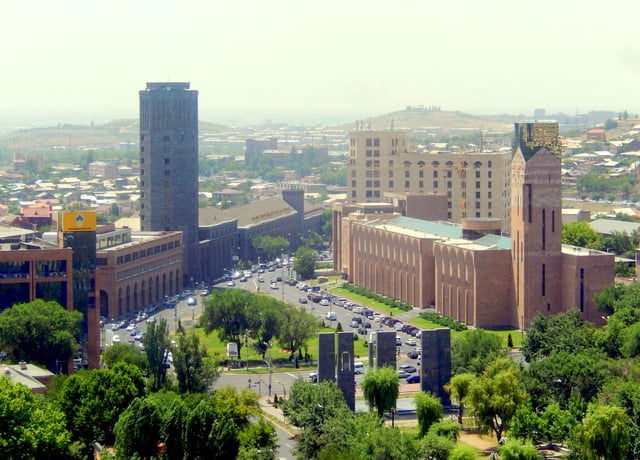 Yerevan Ararat Brandy Factory (left)