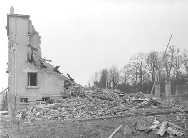 The 17th SS Division's headquarters after bombardment by the USAAF on November 8, 1944