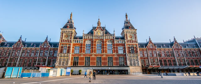 Amsterdam Centraal station, the city's main train station.