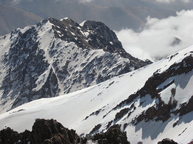 Toubkal, the highest peak in Northwest Africa, at 4,167 m (13,671 ft)