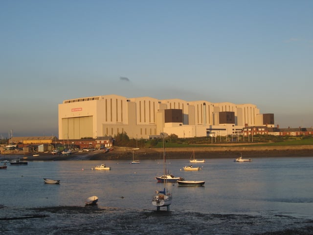 BAE Systems Maritime - Submarines' 25,000m² Devonshire Dock Hall indoor shipbuilding complex, the largest of its kind in Europe.
