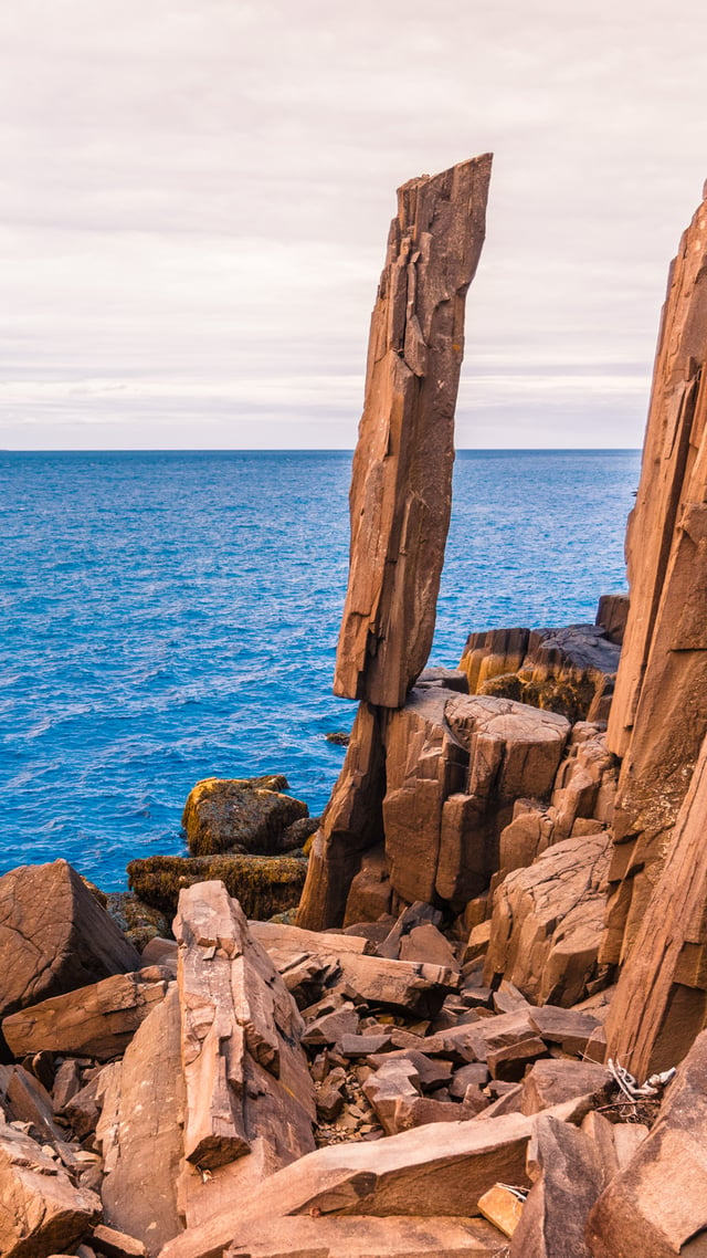 The Balancing Column near Digby, Long Island, Nova Scotia, Canada