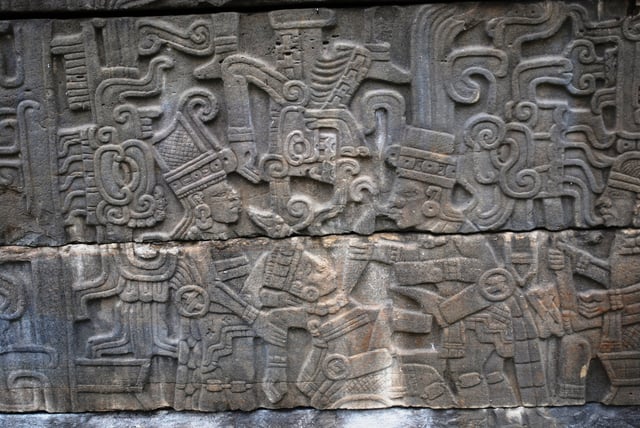 Panel showing ballplayer being beheaded, Classic Veracruz culture, Mexico