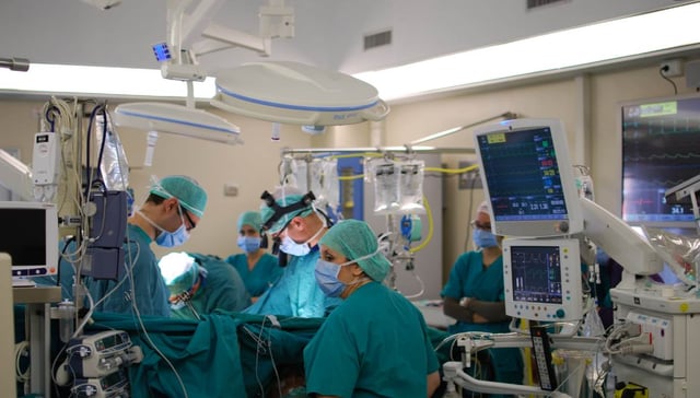 Cardiac surgery at Gemelli Hospital in Rome.