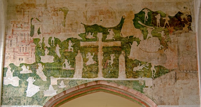 Some of the recently uncovered wall paintings