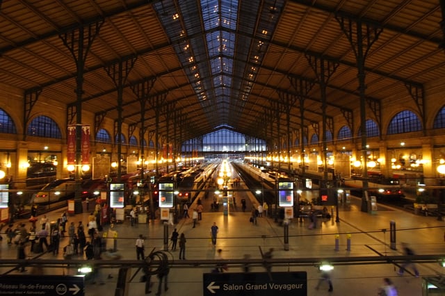 The Gare du Nord railway station is the busiest in Europe.