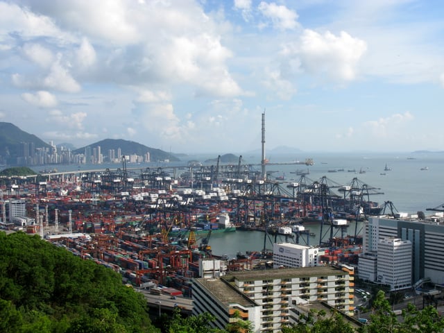 Hong Kong is one of the world's busiest container ports.
