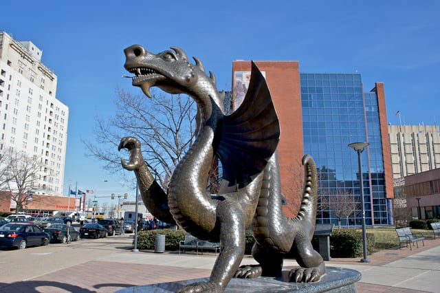 Mario the Magnificent, mascot of Drexel, by Eric Berg