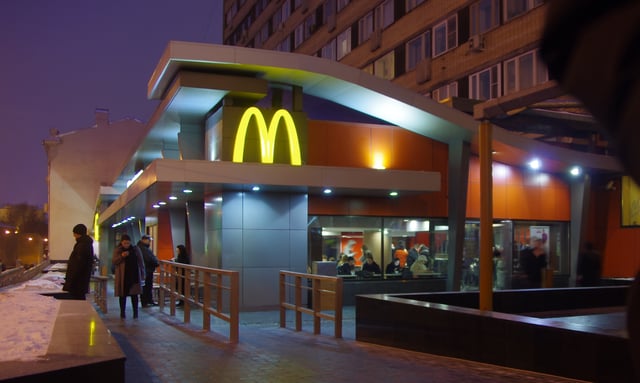 A McDonald's restaurant in Moscow