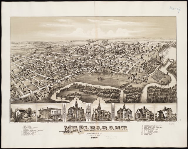1884 map of Mt. Pleasant.