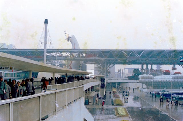 Space frame roof of the Festival Plaza, Osaka Expo, 1970