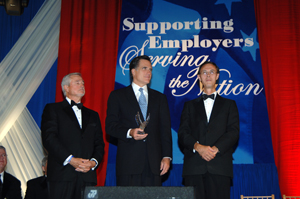 Receiving the 2006 Secretary of Defense Employer Support Freedom Award on behalf of his state