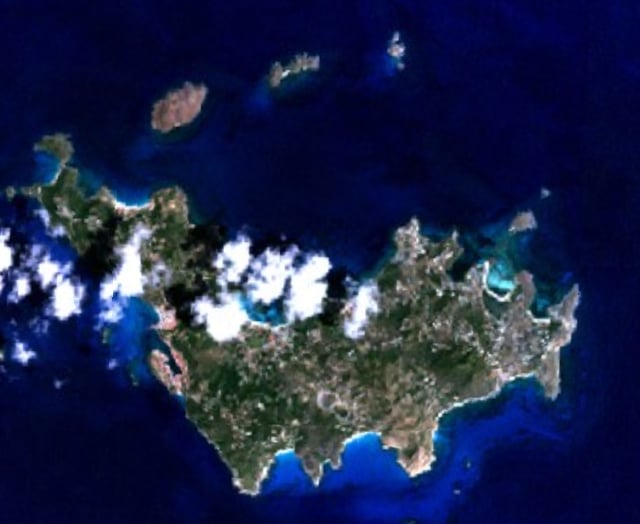 Satellite picture of the island