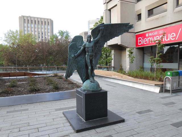The Falcon, a statue outside of the Humanities and Social Sciences Library, part of the McLennan–Redpath Library Complex