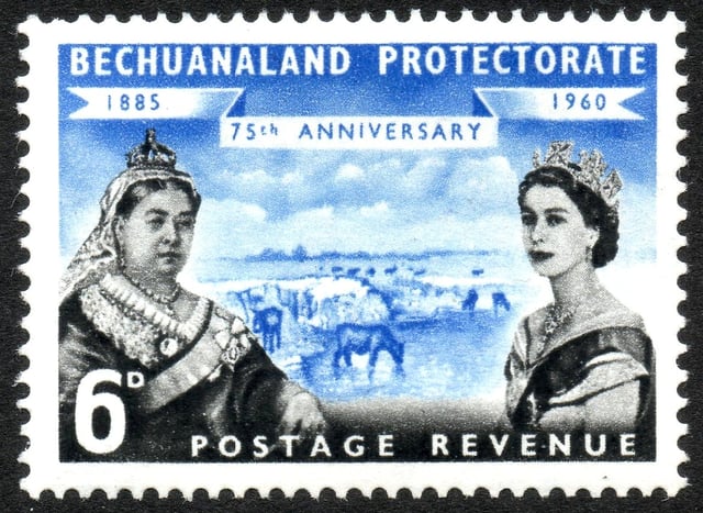 Stamp of British Bechuanaland from 1960