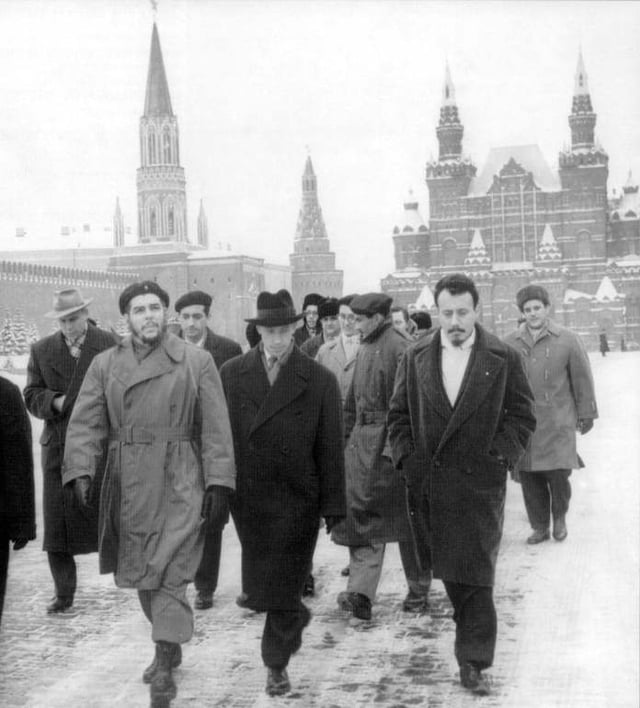 Walking through Red Square in Moscow, November 1964