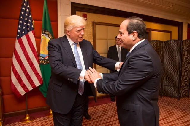 President el-Sisi with US President Donald Trump, 21 May 2017