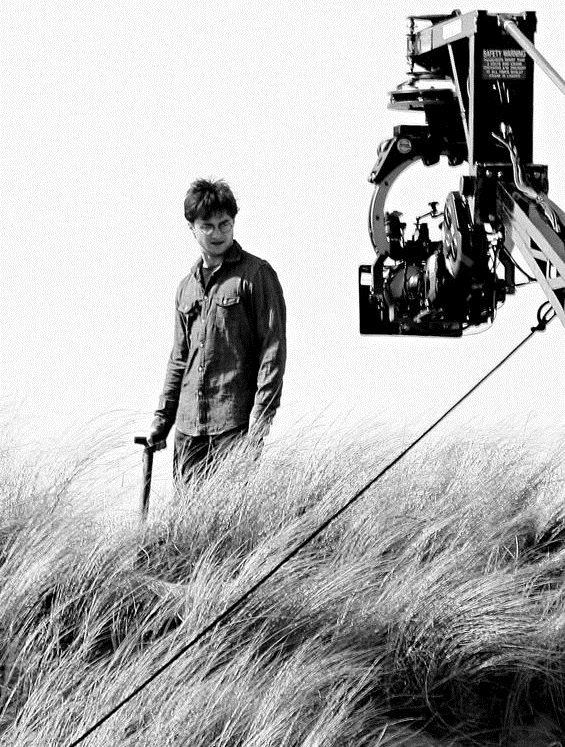 Daniel Radcliffe filming Dobby's death scene in Pembrokeshire, Wales