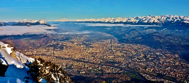 Grenoble with the Dauphiné Alps