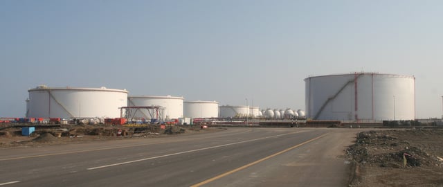 Petrochemical tanks in Sohar