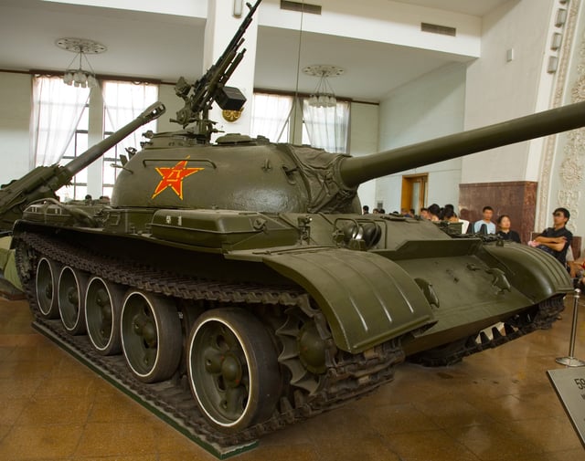 The Type 59 main battle tank, here on display at the Military Museum of the Chinese People's Revolution in western Beijing, was deployed by the People's Liberation Army on June 3, 1989.