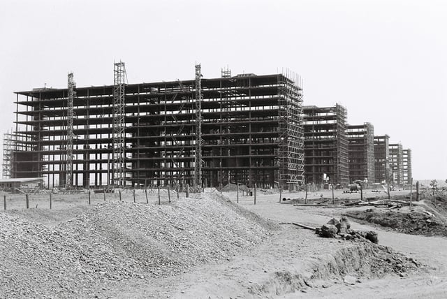 Construction of the Ministries Esplanade in 1959