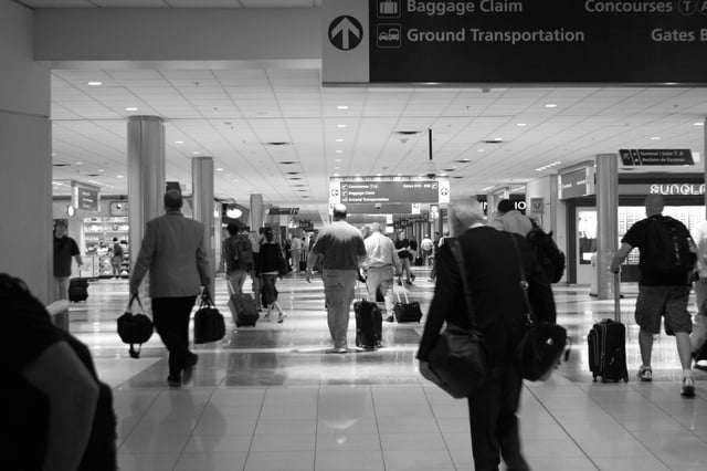 Concourse B at Hartsfield-Jackson Atlanta International Airport, the world's busiest airport
