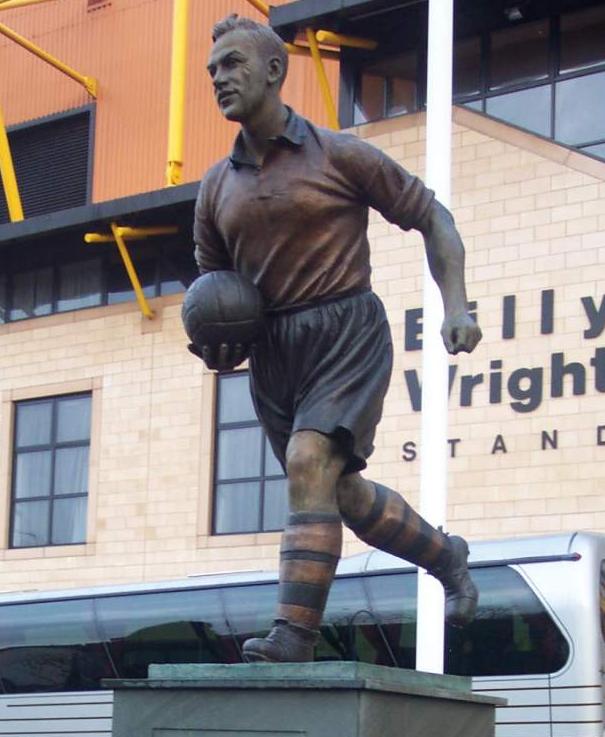 Statue of Billy Wright outside Molineux Stadium