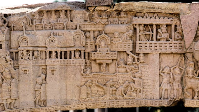 City of Kushinagar in the 5th century BCE according to a 1st-century BCE frieze in Sanchi Stupa 1 Southern Gate.