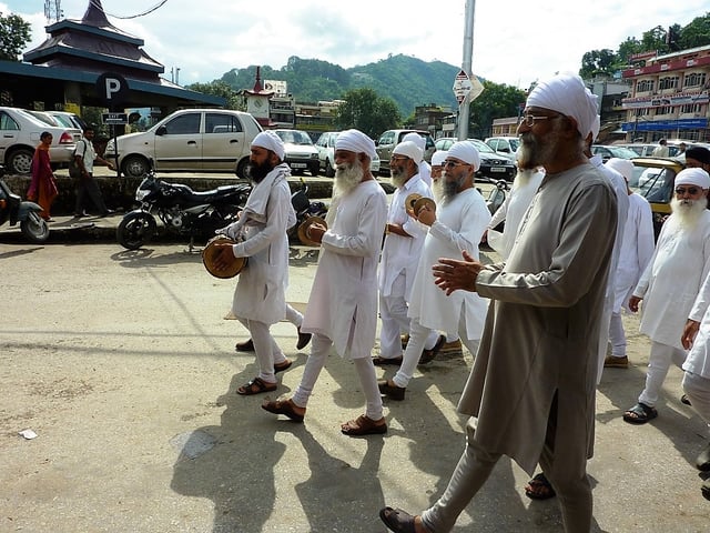 Sikh funeral procession, Mandi, Himachal Pradesh