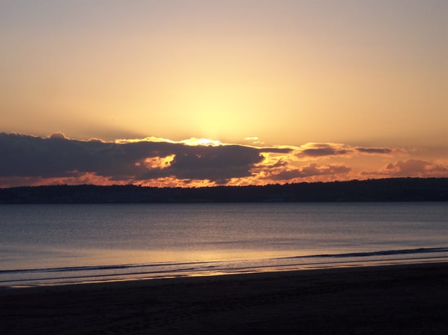 Sunset over Swansea Bay