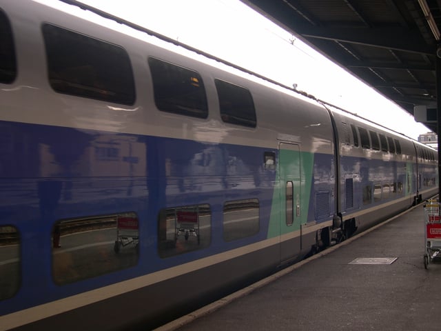 TGV Duplex trains have bi-level carriages