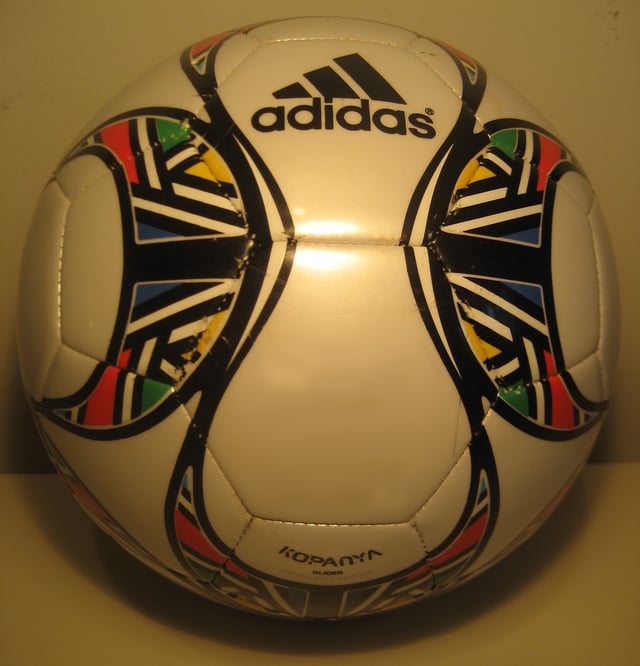 A replica of The Adidas Kopanya (the official match ball of the 2009 FIFA Confederations Cup) with the traditional 32-panel structure. The official match ball has the same structure and surface as the Adidas Europass.