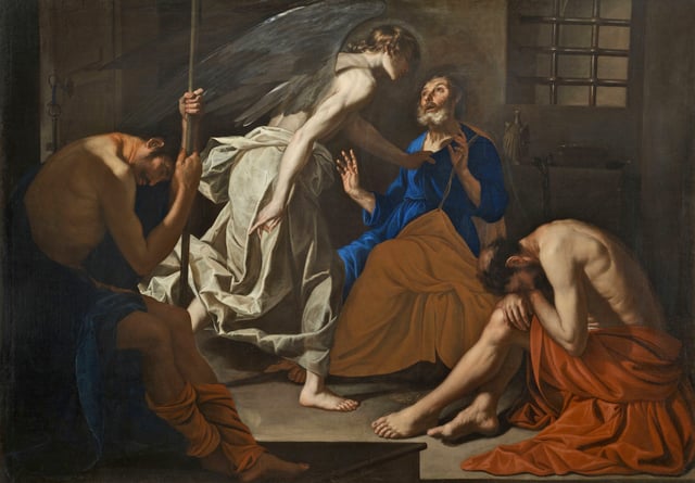 Saint Peter and the angel, by Antonio de Bellis