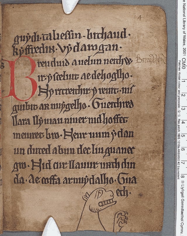 Welsh poetry from the 13th-century Black Book of Carmarthen