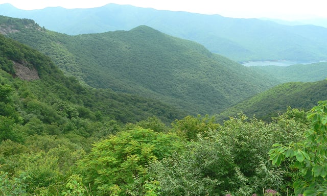 The view from Craggy Gardens on the Blue Ridge Parkway