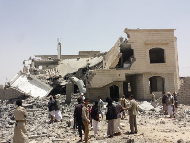 Saudi-led air strike on Sana'a, 12 June 2015: Saudi Arabia is operating without a UN mandate