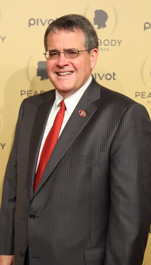 President Jere Morehead at the 74th Annual Peabody Awards, which awards originated at, and are awarded by, the University of Georgia