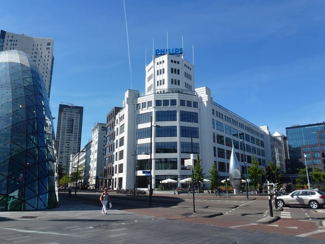 The Philips Light Tower in Eindhoven, originally a light bulb factory and later the company headquarters