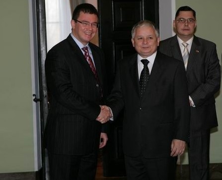 Mihai Răzvan Ungureanu and Lech Kaczyński
