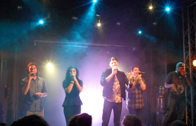 Pentatonix performing in Paris in 2013