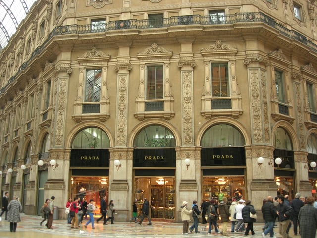Prada shop in Milan
