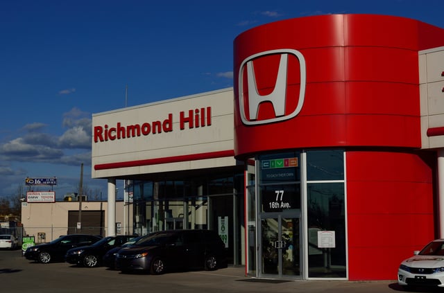 A Honda dealership in Ontario, Canada