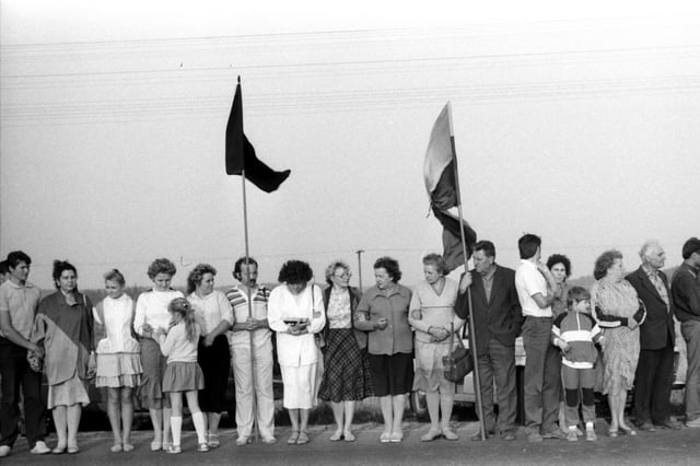 The Baltic Way was a mass anti-Soviet demonstration where approx. 25% of the population of the Baltic states participated