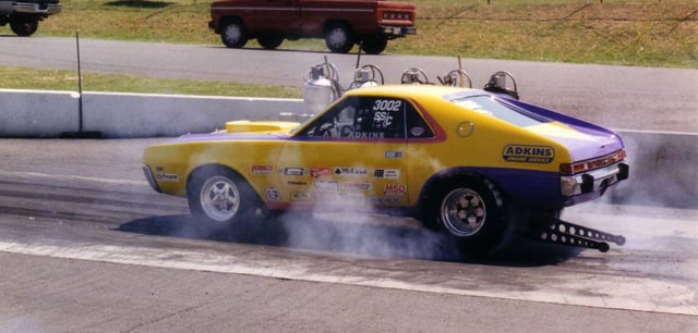 AMX dragracing burnout