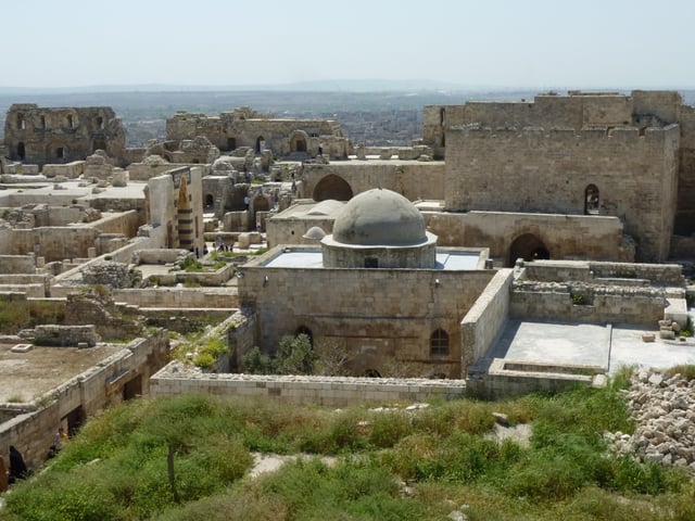 The Mosque of Abraham in the Citadel of Aleppo, originally built by the Byzantines as a church